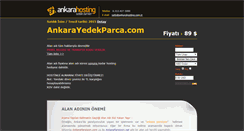Desktop Screenshot of ankarayedekparca.com